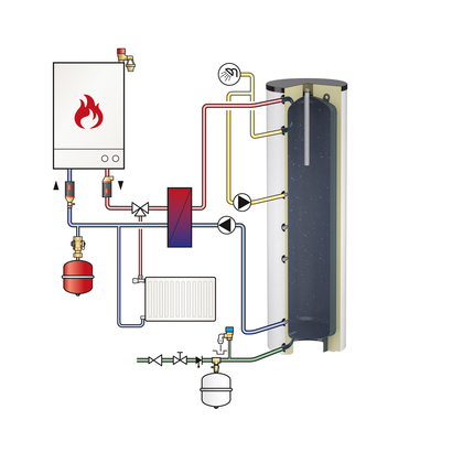 Flamco buffervat LS 500 wit met isolatie - afb. 6