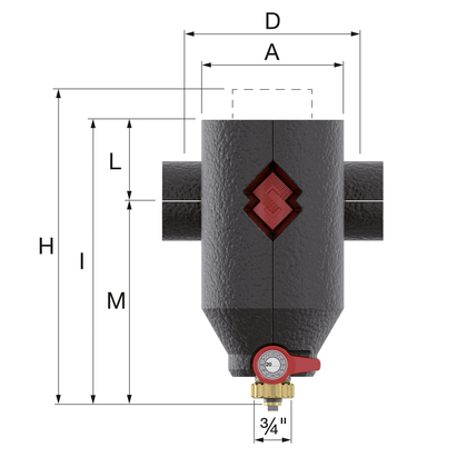 Flamco Clean Smart 2" Ecoplus vuilafsche - afb. 10
