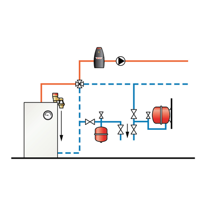 Flamco Flexcon Premium 80/0,5 6bar rood 16962 - afb. 22