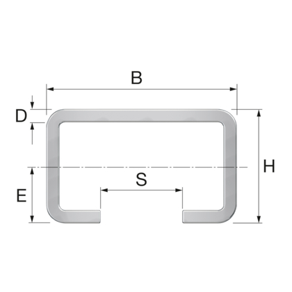 Flamco rail R1 verzinkt lengte a 2 mtr. - afb. 1