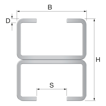 Flamco rail R1 verzinkt lengte a 2 mtr. - afb. 5