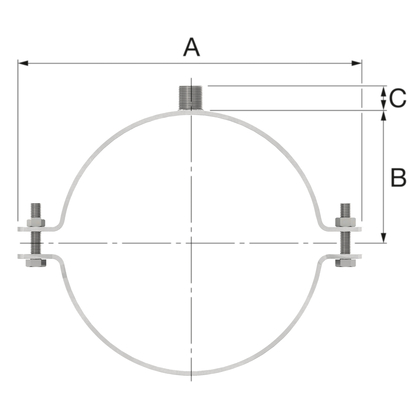 Flamco RSF beugel G3/4-M12-M16 x 325-337 - afb. 4