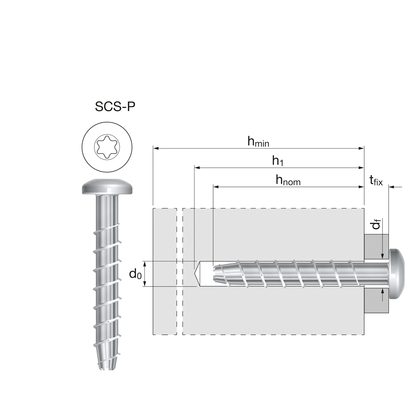 Flamco Scs Betonschroef 7,5x35 M8/m10 82 - afb. 2