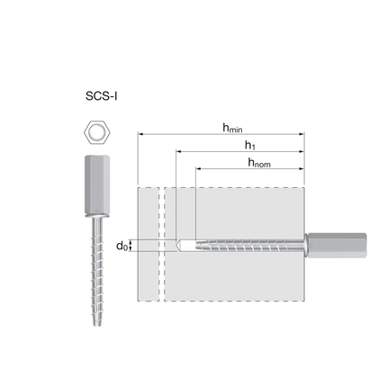 Flamco Scs Betonschroef 7,5x35 M8/m10 82 - afb. 2