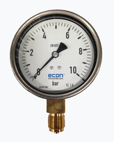 gAvilar manometer 100mm RVS 0-10bar 1/2"