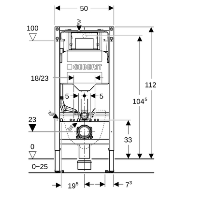 Geberit Duofix wand-wc, UP320 112cm, Sigma12c 111.308.00.6 *Nieuw* - afb. 3