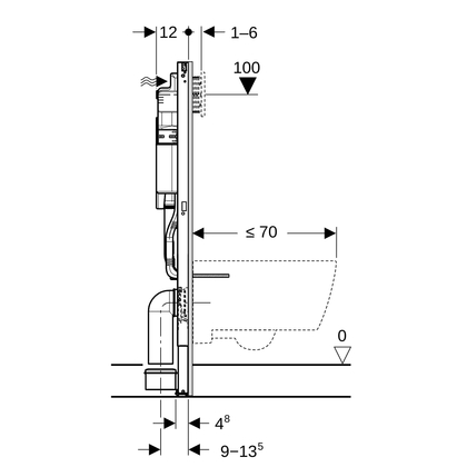 Geberit Duofix wand-wc, UP320 112cm, Sigma12c 111.308.00.6 *Nieuw* - afb. 4