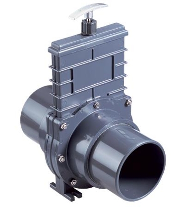 Grundfos schuifklep PVC DN100 130mm aans - afb. 1