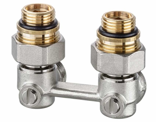 HEI Vekotrim onderblok 2-p haaks VCR met Rp 1/2" 0565-50.000 - afb. 1