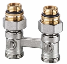 HEI Vekotrim onderblok 2-p recht VCR met Rp 1/2" 0564-50.000