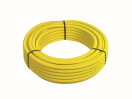 Henco gasbuis 26x3 R=25m met mantel geel
