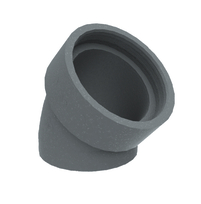 HR-WTW bocht diam.180mm 45gr.