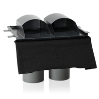 Id Dakdoorvoer Hp-m25i Zwart Ral7016