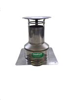 Inox QA dakkap D80 RVS + dakplaat vierka