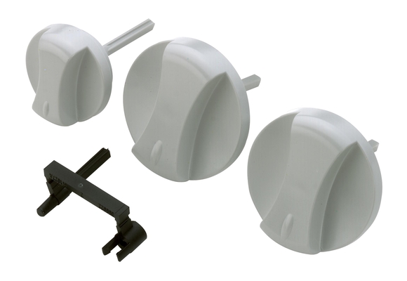 KNOP GRIJS 3 STUKS 114288 - afb. 1