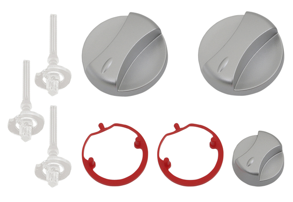 KNOPPEN PLATIN (PER 3 STUKS) 0020025050 - afb. 1