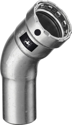 Megapress bocht 45gr 3/8 pers x insteek - afb. 1