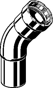 Megapress S Bocht 45gr 1.1/2 43261 77007 - afb. 2