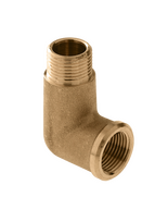 Messing Knie 1/2" binnen x buiten