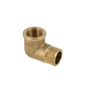 Messing Knie 1/2" binnen x 3/4" buiten - afb. 1