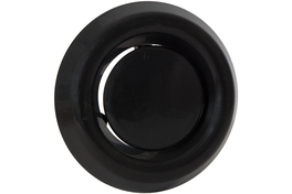 Nedco Afz.ventiel 125mm Zwart Met Klemme