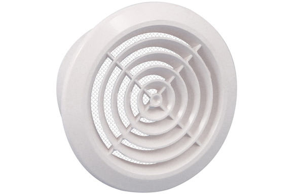 Nedco Rond Vent.rooster 100mm Wit - afb. 1