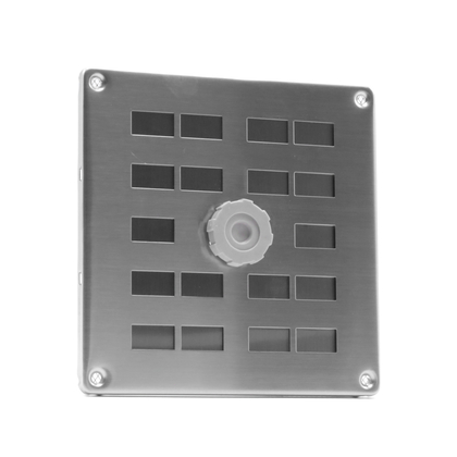 Nedco Rvs schuifrst. 160x160mm m.draaikn - afb. 1