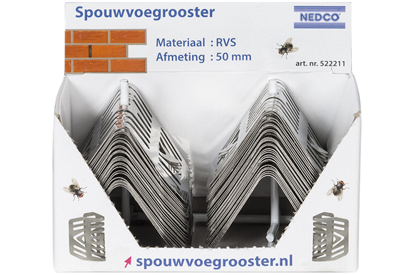 Nedco spouwvoegrooster 50mm RVS Maya 522 - afb. 3