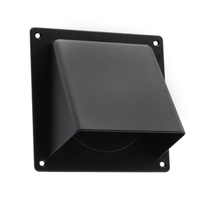 Nedco Univers.gevelklep Zwart O100/125/1