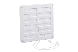 Nedco vent.rooster 200x200mm wit afsluit