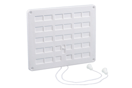 Nedco vent.rooster 350x300mm wit afsluit