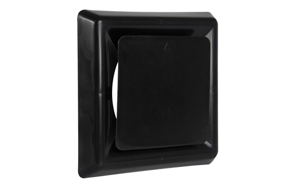 Nedco Vierkant ventiel 125mm zwart - afb. 1