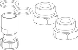 Nefit adapterset 50-10kW V2 boiler to V1