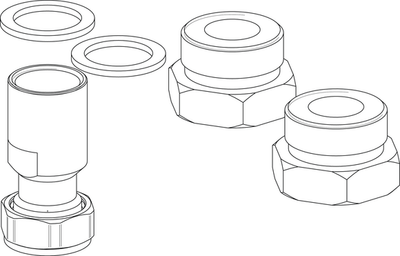 Nefit adapterset 50-10kW V2 boiler to V1 - afb. 1