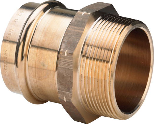 Overgangsstuk 42 x 1 1/2 NPT kopernikkel - afb. 1