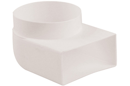 Overgangstuk Haaks O100mm 120x60mm