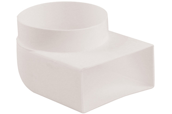 Overgangstuk Haaks O100mm 120x60mm - afb. 1