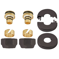 Ovus aansl.set 14x2mm VPE alu-inlage+mat zwarte rozetten DRL