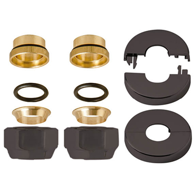 Ovus aansl.set 15x2mm VPE alu-inlage+mat zwarte rozetten DRL - afb. 1