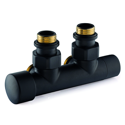 OVUS H-blok 2x1/2 50 mm haaks knop L therm.voorber mat zwart DRL - afb. 1