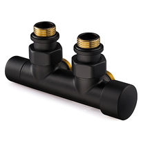 OVUS H-blok 2x1/2 50 mm haaks knop R therm.voorber mat zwart DRL