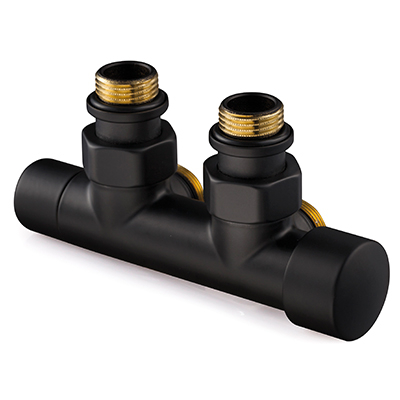 OVUS H-blok 2x1/2 50 mm haaks knop R therm.voorber mat zwart DRL - afb. 1