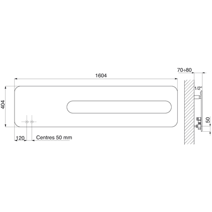 Paneelradiator Badge 404x1604 horizontaal 572W DRL - afb. 3