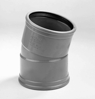 Pvc Bocht 2 mof manchet 125mm 15'kl.41