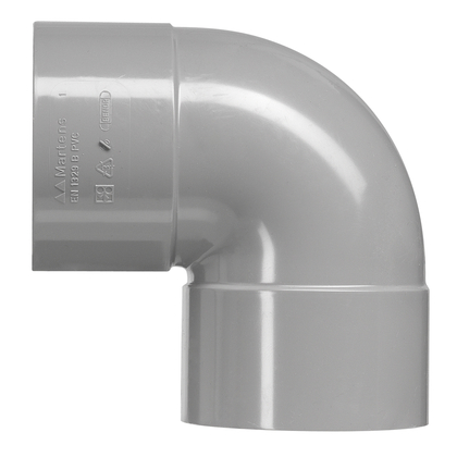 Pvc Bocht mof/mof 40mm 90' - afb. 1