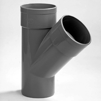 Pvc T stuk m/spie 40*40mm 45gr.