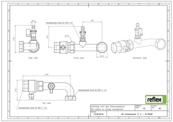 Reflex aansluitgroep 1.1/2" 9119206 - afb. 3
