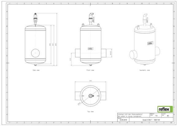 Reflex exair lucht DN 139.7 lasaansluiti - afb. 6