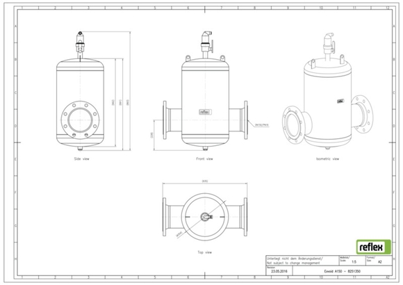 Reflex exair lucht DN 150 flensaansluiti - afb. 5