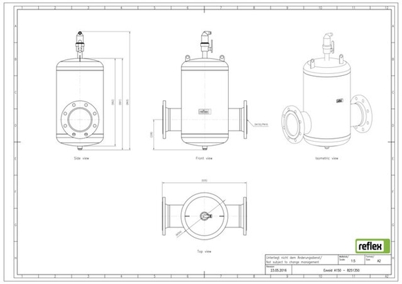 Reflex exair lucht DN 150 flensaansluiti - afb. 6